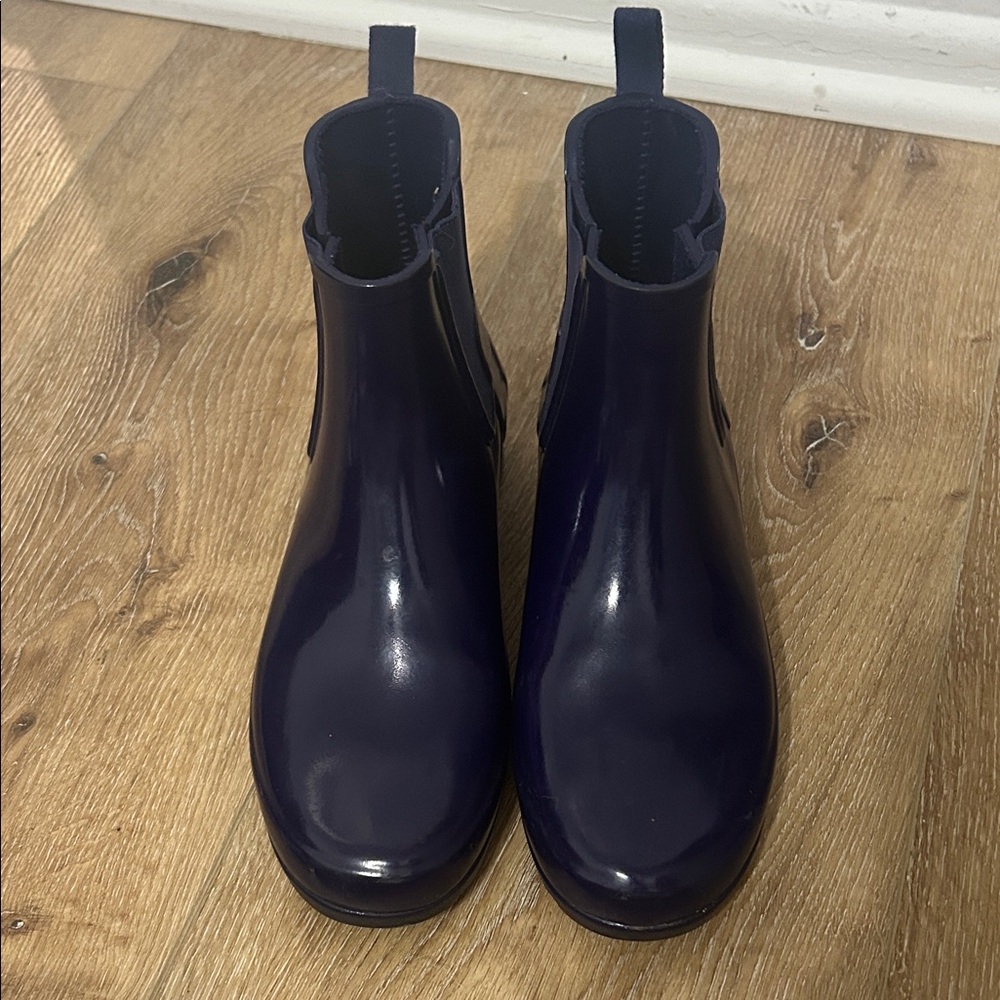 Dark Purple Hunter Chelsea Ankle Boots